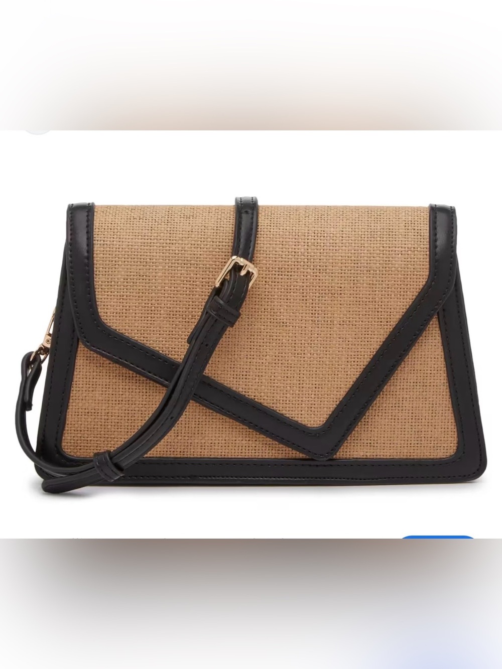 Kelly & Katie Bree Crossbody Straw and Faux Leather Women Bag NWT